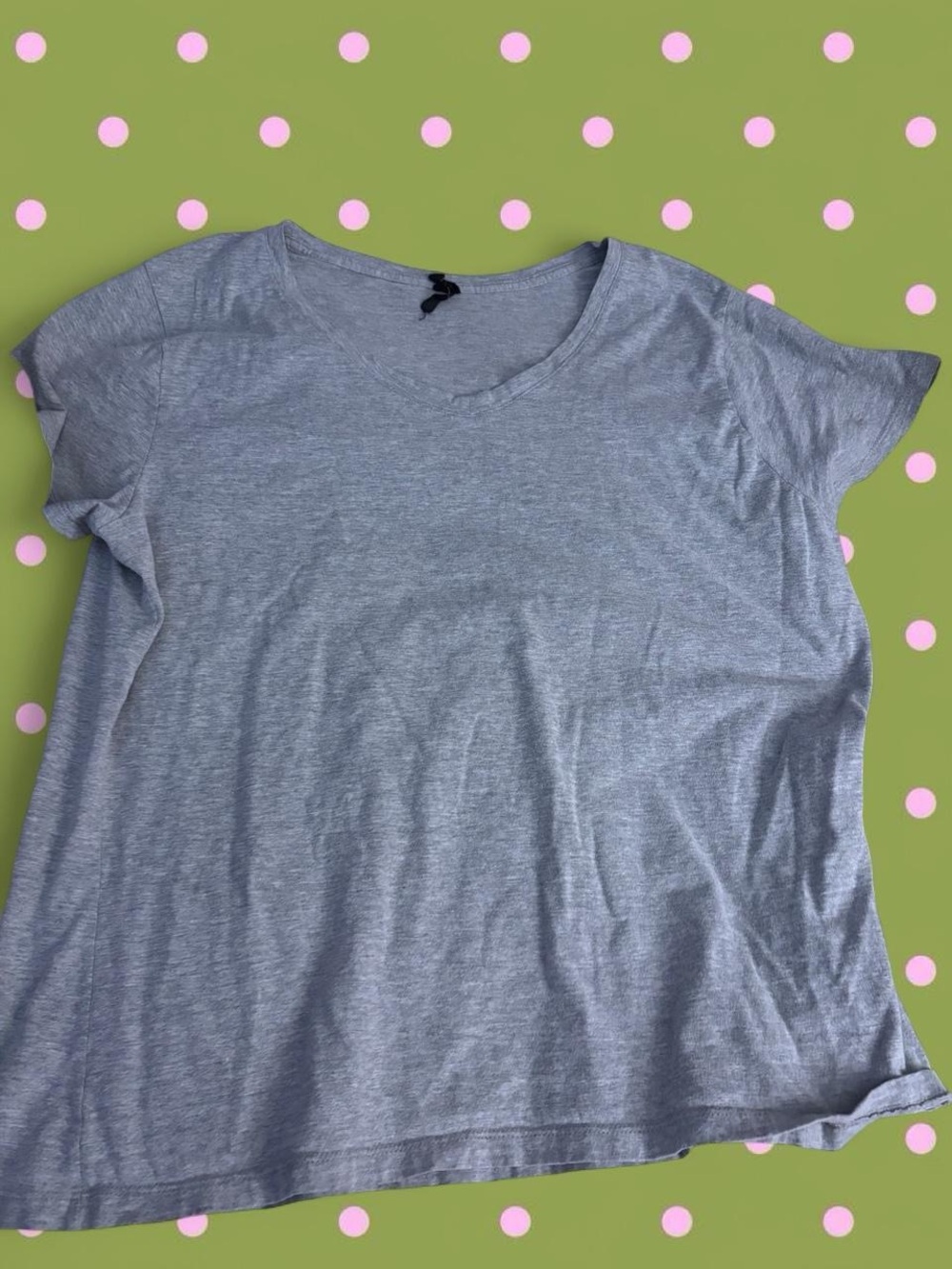 Hanes Light Heather Gray Short Sleeve V-Neck Tee